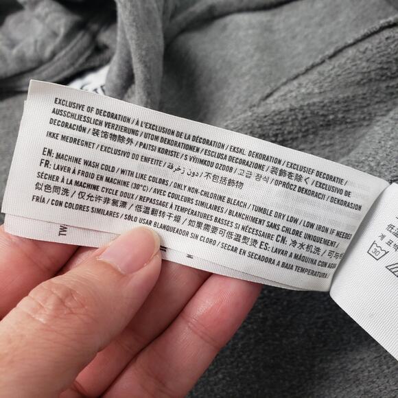 Hollister Cropped Hoodie Womens Small Gray Lace Up Casual Loungewear Pilates - Picture 13 of 14